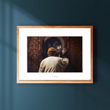 De man en de moskee | Fine Art Poster Marokko