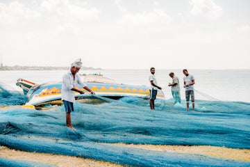 Vissers in Jaffna in Sri Lanka